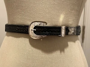 Black Western Concho Belt Leather with Conchos XS (Waist 21"-25") - Picture 1 of 5