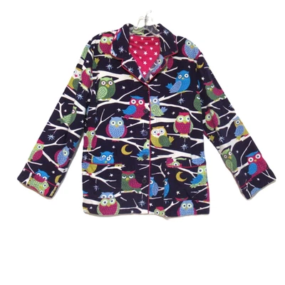 Nick & Nora Night Owls in Tree Pijama Top Camisa Mujer Talla M Franela Púrpura Foto 1 de 4