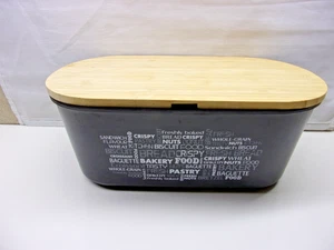 Brotkasten Brottopf Brotbox Brotbehälter mit Holzdeckel für KÜCHE - Bild 1 von 3