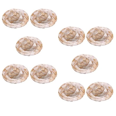  10 mini cappelli di paglia per bambole con cappello a cilindro in paglia per - Immagine 1 di 4