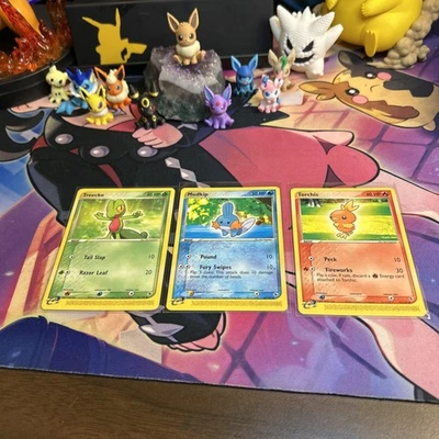 Treecko 76/109 Torchic 73/109 Mudkip 60/109 Non Holo Ex Ruby & Sapphire  Set - Image 1 of 2