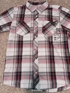 Boys Helix Button-up Shirt Size XL Color Red Gray Skateboarding School... - Picture 1 of 4