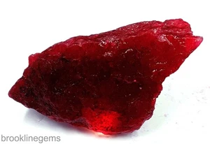 Large 1294.5 Ct Natural Dyed Red Ruby Rough EGL Certified Loose Gemstone "5NSP - Picture 1 of 9
