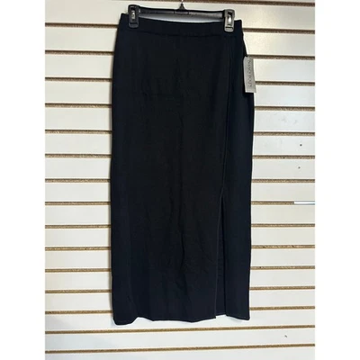 NWT Nancy Bolen Black Knit Maxi Skirt S Mature Classic Office - Image 1 of 4