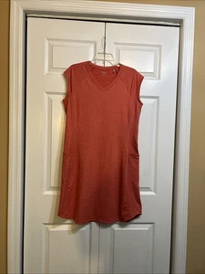 Toad & Co Tech Tomboy Sleeveless Dress Size L Large Hiking Stretch Pockets - Picture 1 of 9