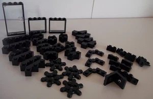 LEGO Black building parts x 44, plus glass - Picture 1 of 1
