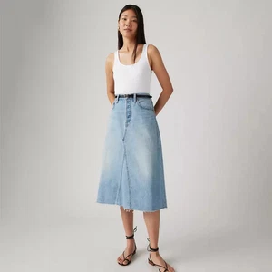 Levi's High Rise A Line Decon Skirt Size 30 - Picture 1 of 6