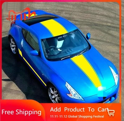 Calcomanías adhesivas de vinilo para techo trasero techo capó lateral a rayas para Nissan 370Z Nismo Racing Foto 1 de 4