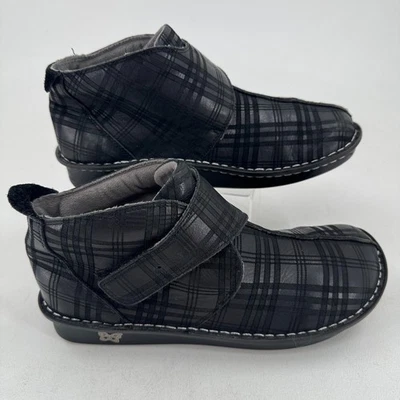 Alegria Caiti Botines MUJERES Negro Cuadros Imitación Piel Forrados TALLA 10.5 - 11 Foto 1 de 4