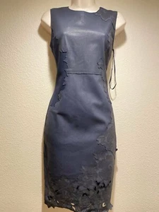 Elie - Tahari Women's Floral Navy Dress Size 4 $1250 NWT #56 - Picture 1 of 8