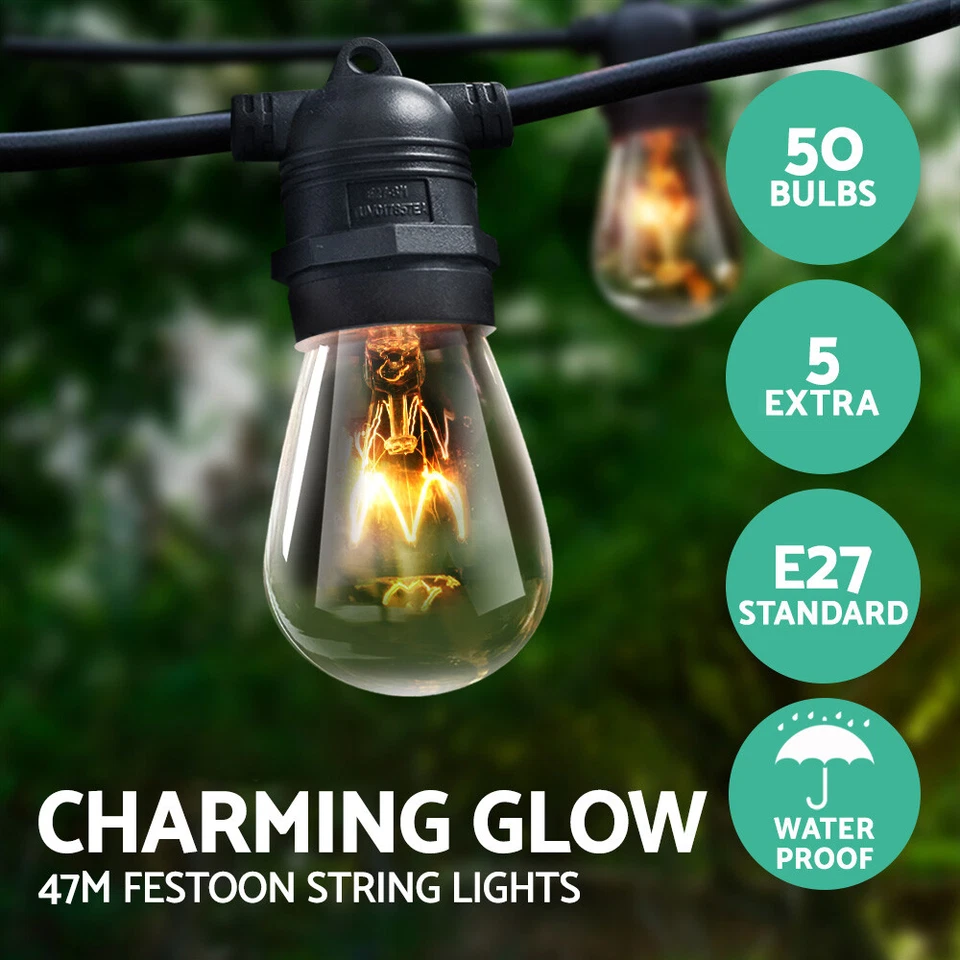 Jingle Jollys LIGHT-A-S14-50-WW String Light