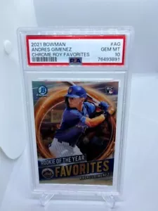 2021 Bowman Chrome Andres Gimenez ROY Favorites #RRY-AG RC Rookie Mets PSA 10 - Picture 1 of 2