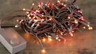 String Lights Teeny Patriotic Red White Blue Twinkle Bulbs 140ct Battery Operate