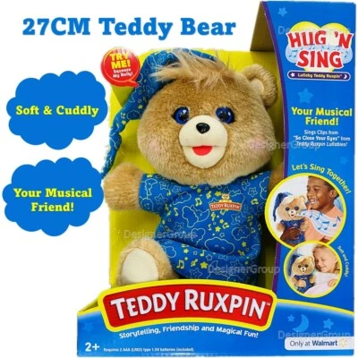 27CM Soft & Cuddly Musical Teddy Bear Hug 'N Sing Lullaby Teddy Ruxpin  - image 1 of 4