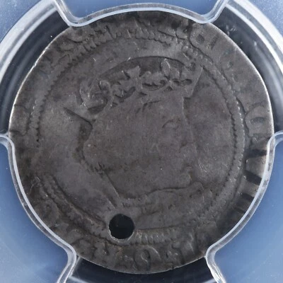 1/2 groat / 2 pence ND(1526-44) Great Britain Silver UK GB Grande-Bretagne - Image 1 of 4