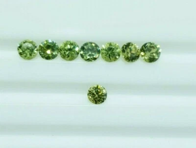 Demantoid garnet 3 mm Excellent Cut 180$ each  - Image 1 of 4