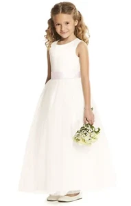 Dessy colección flor niña vestido marfil con rubor faja 2t. Nuevo con etiquetas. $200 - Imagen 1 de 2