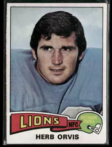 Tarjeta de fútbol americano Herb Orvis 1975 Topps #514 Detroit Lions RC - Imagen 1 de 2