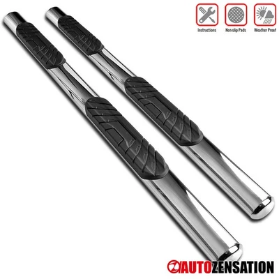 Fit 2021-2024 Tahoe GMC Yukon 4" Oval Chrome Running Boards Side Step Nerf Bars - Image 1 of 4