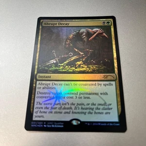 Magic The Gathering Foil Abrupt Decay WMCQ Promo Used - Picture 1 of 5