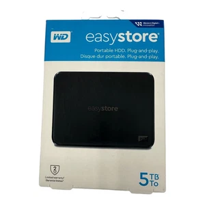WD - Easystore 5TB External USB 3.2 Gen 1 Portable Hard Drive - Black - Afbeelding 1 van 1