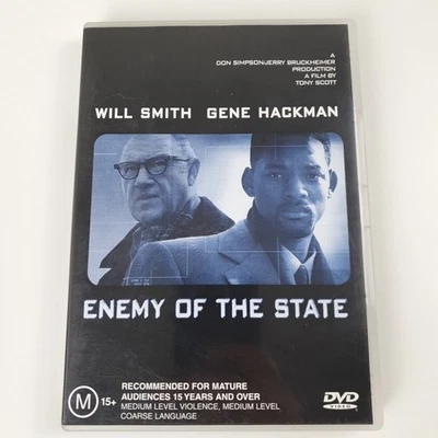 Enemy of the State 💿 1998 action thriller Will Smith Gene Hackman Jon Voight R2 - image 1 of 4