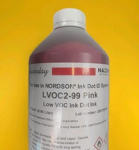 1 Qt Nazdar🍁LVOC2-99 Pink | Nordson Ink Dot ID System | Low VOC Ink Dot Ink - Picture 1 of 3