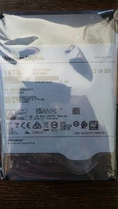 WD Ultrastar DC HC550 16TB SATA 3.5" Enterprise HDD — WUH721618ALE6L4 - Afbeelding 1 van 2