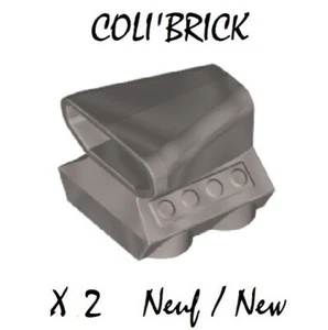 Lego 50943 - 2x Moteur / Vehicle Engine air scoop top 2x2 - Flat Silver - NEUF - Imagen 1 de 1