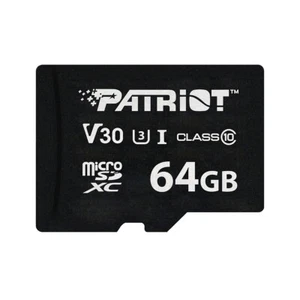 Carte flash micro SD Patriot VX 64 Go V30 C10 U3 4K UHD dashcam/surveillance à domicile - Photo 1 sur 4