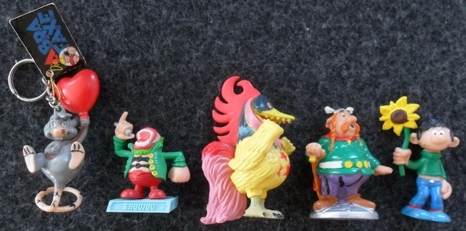 4x Sammelfiguren + Anhänger Abrafaxe - Majestix, Gaston, Shoujou, ... - Bild 1 von 2