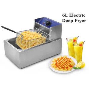 Commercial 6L Electric Countertop Dual Tank Deep Fryer For French Fries Chicken - Picture 1 of 6