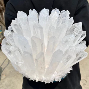 13.66LB New find white Phantom Quartz Crystal Cluster mineral samples healing - Picture 1 of 18