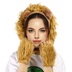 Creative Halloween Smooth Furry Lion Costume Set Lion Costume Accessories