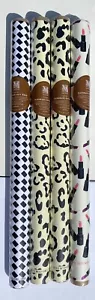 4 Rollen Midori Papier Geschenkpapier Rollen Neu Tiermotiv/Lippenstift/kariert Posten - Bild 1 von 12