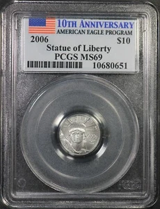 2006 PCGS American Platinum Eagle (APE) MS69 MS-69 1/10 oz $10 - Picture 1 of 2