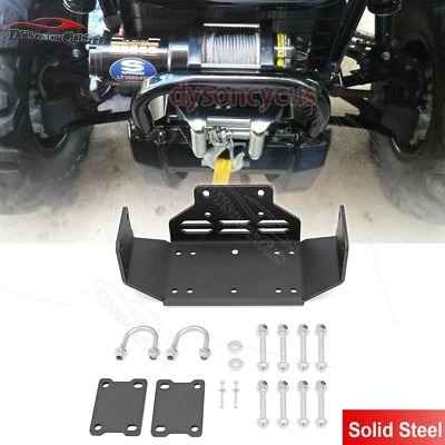 Placa de soporte de montaje de cabrestante para parachoques delantero sin perforación para Honda Pioneer 500 2015-25 Foto 1 de 4