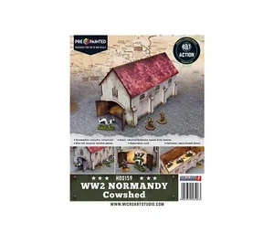 Micro Art Studio: Pre Painted WWII Normandy Cowshed - Picture 1 of 5