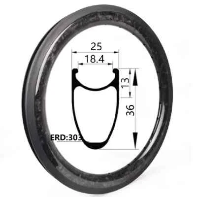 18 英寸 355 BMX 赛车碳轮圈 25*36 毫米 20 24 小时鸟折叠自行车车轮 — 第 1/4 张图片