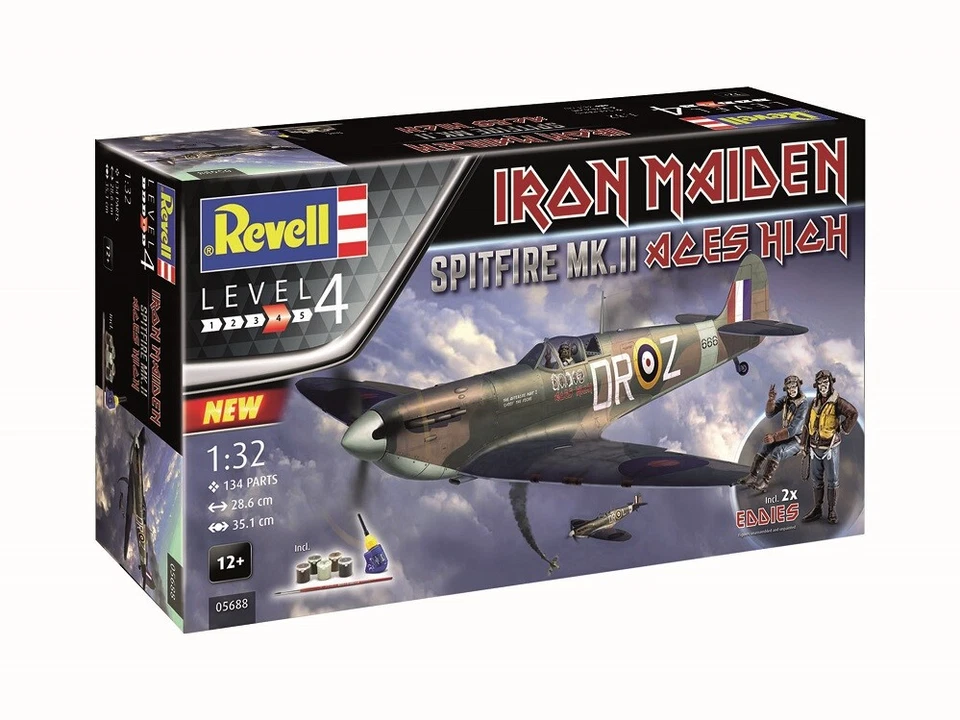 Revell 05688 - 1/32 Spitfire Mk.ii " Aces Haut " Iron Maiden - Set Complet - - Image 1 of 1