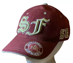 Vintage San Francisco 49ers saisonale Kopfbedeckung Druckknopflasche Mütze Kappe NFL - Bild 1 von 6