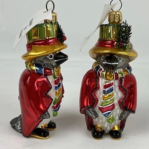 2 - 4 Zoll handbemalter mundgeblasener Glas Weihnachtsschmuck Polen Pinguine 2008 - Bild 1 von 7