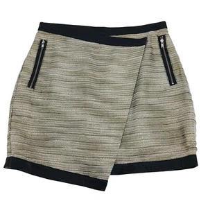 Lovers + Friends Minigonna Donna Piccola Riley Oro Nero Tweed Frisco Metallizzato - Foto 1 di 9
