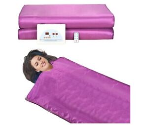 #2108 Far Infrared Sauna Blanket Heating Detox with Remote Control Purple 