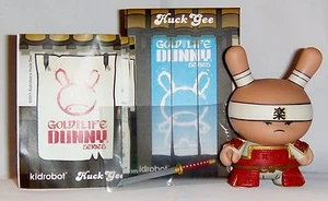 Kidrobot HUCK GEE Gold Life Dunny Red Very Serious Samurai 1/16 KR Sword Vinyl - Picture 1 of 6