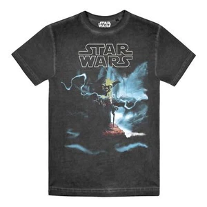 Star Wars Mens T-shirt Yoda Lightning Top Tee S-2XL Official - Picture 1 of 4