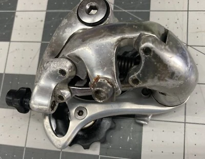 Vintage Shimano 105 Rear Derailleur Short Cage 9 speed Silver RD-5500 used - Image 1 of 4