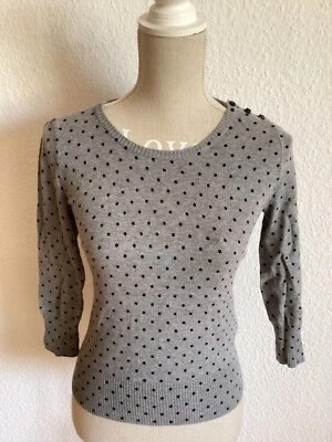NEU Springfield Feinstrick Pullover S 34 36 grau, gepunktet, Blogger, Übergang - Bild 1 von 3