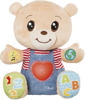 Chicco Teddy, das Gefühlsbärchen, Interaktives Zweisprachiges Plüschtier D/UK