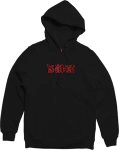 Deathwish Outline Puff Hooded Sweatshirt - MEDIUM Black - Picture 1 of 1